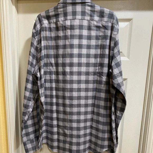 Thomas Dean Charcoal Button Down Shirt Flannel NWT​​​​​​​​​​ - Picture 4 of 5